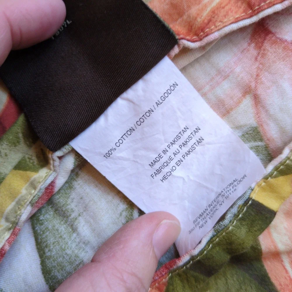 Tommy Bahama Home King Pillow Shams Pair (2)‎ - Yellow Pink Tropical Floral
